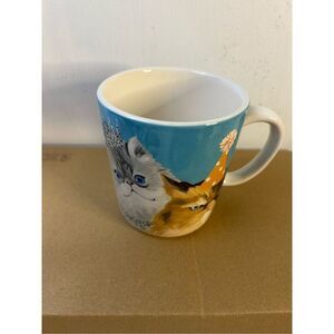 Pier One Ironstone mug cat lover happy birthday princess
